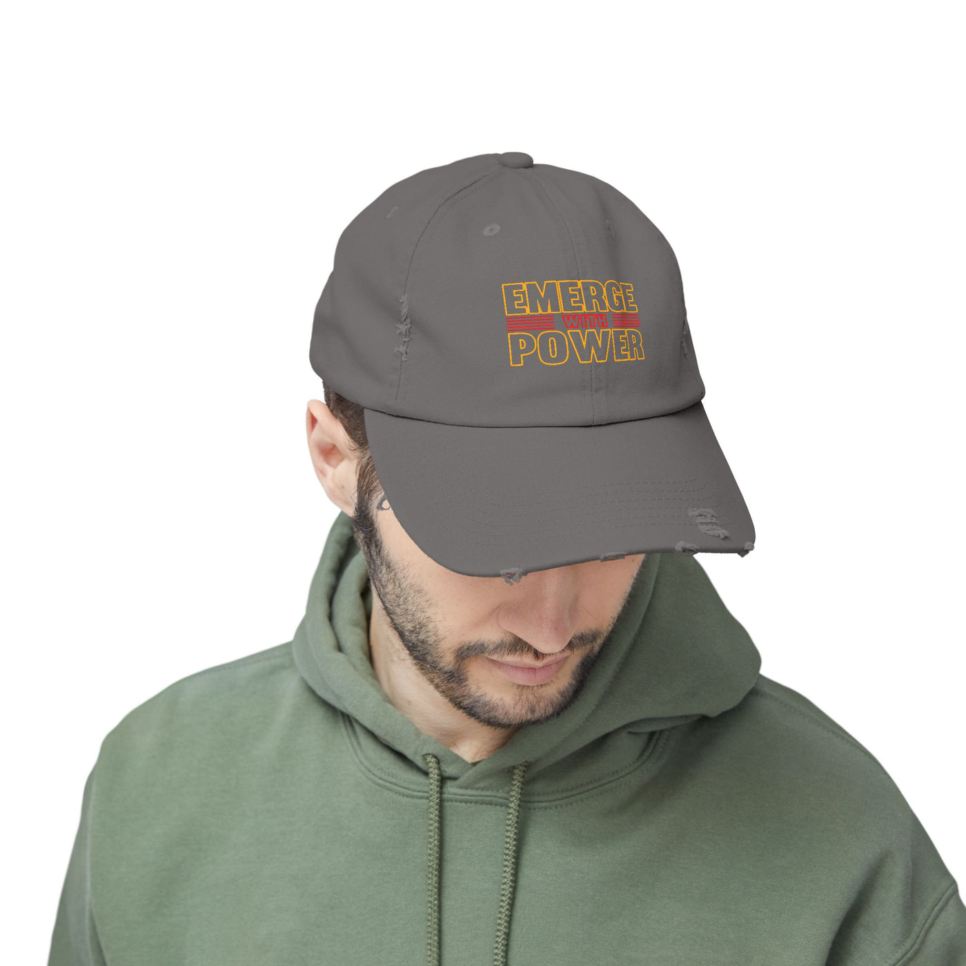 Emerge With Power Unisex Distressed Cap