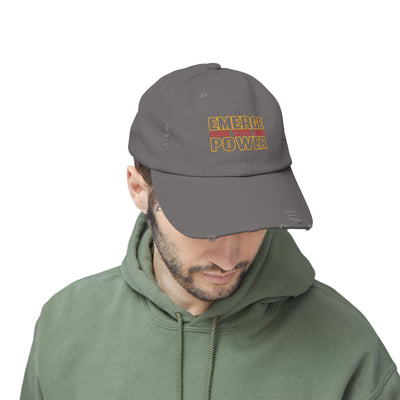 Emerge With Power Unisex Distressed Cap