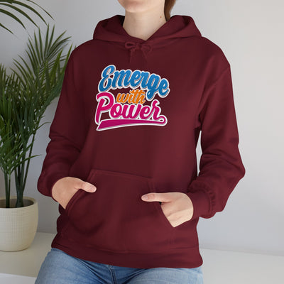 Emerge With Power Cartoon Design Unisex Heavy Blend™ Hooded Sweatshirt