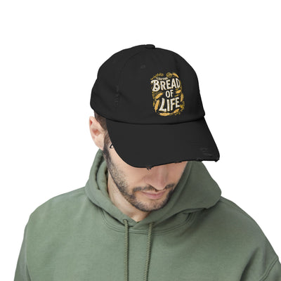 Bread Of Life Unisex Distressed Cap, Aesthetic Design