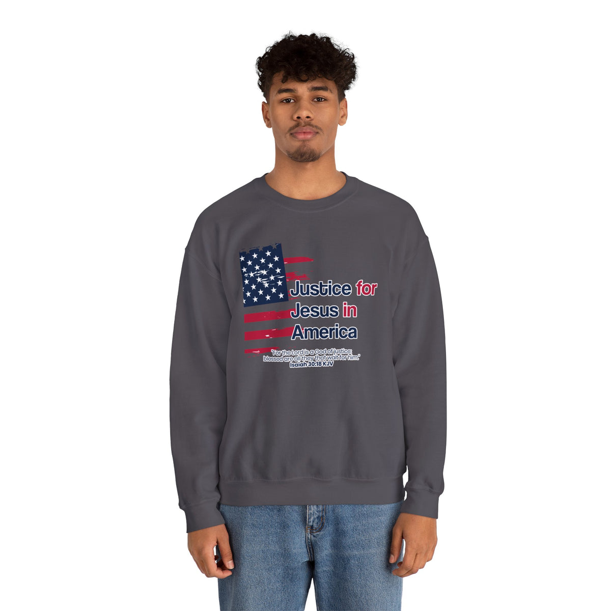 Justice For Jesus In America Unisex Heavy Blend™ Crewneck Sweatshirt