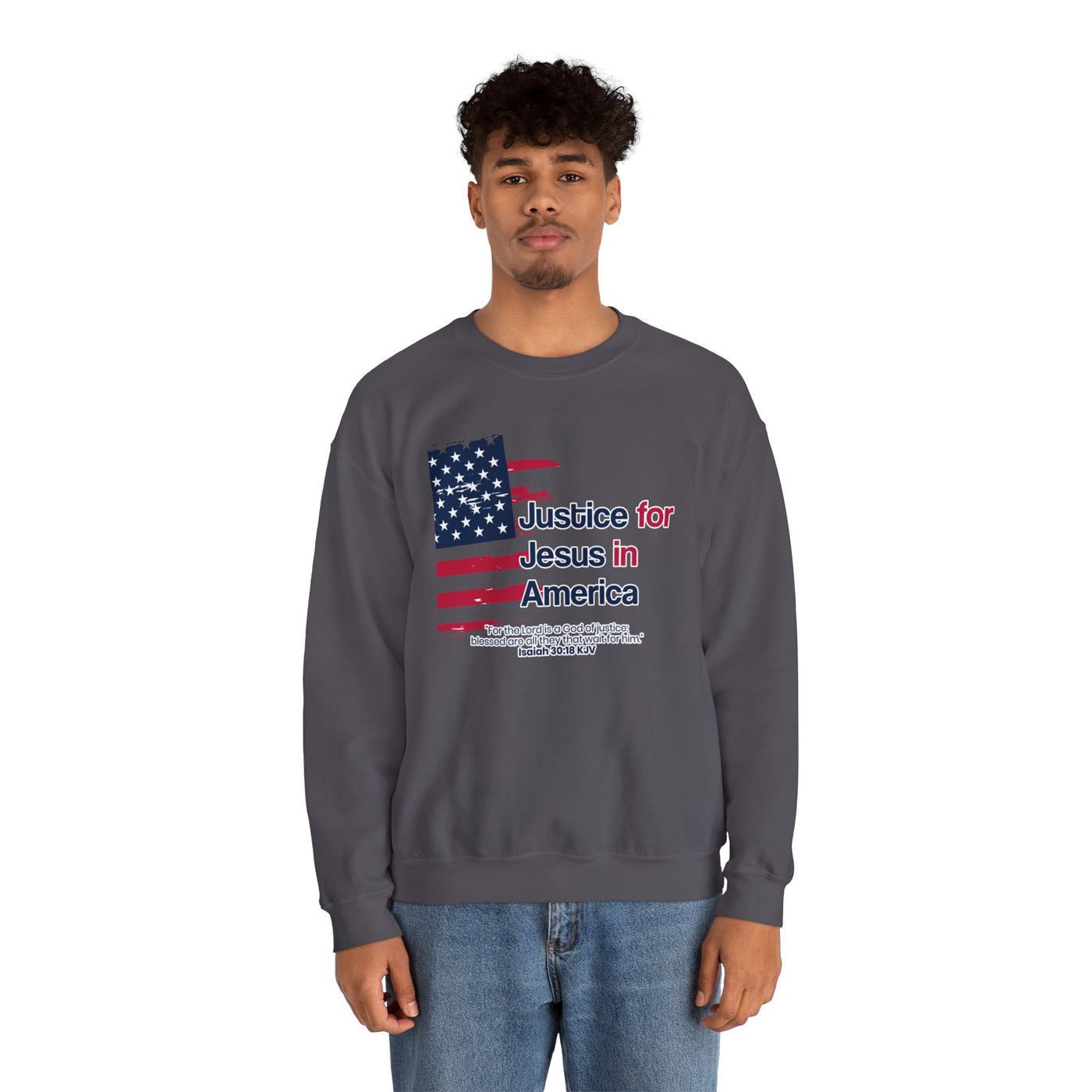 Justice For Jesus In America Unisex Heavy Blend™ Crewneck Sweatshirt
