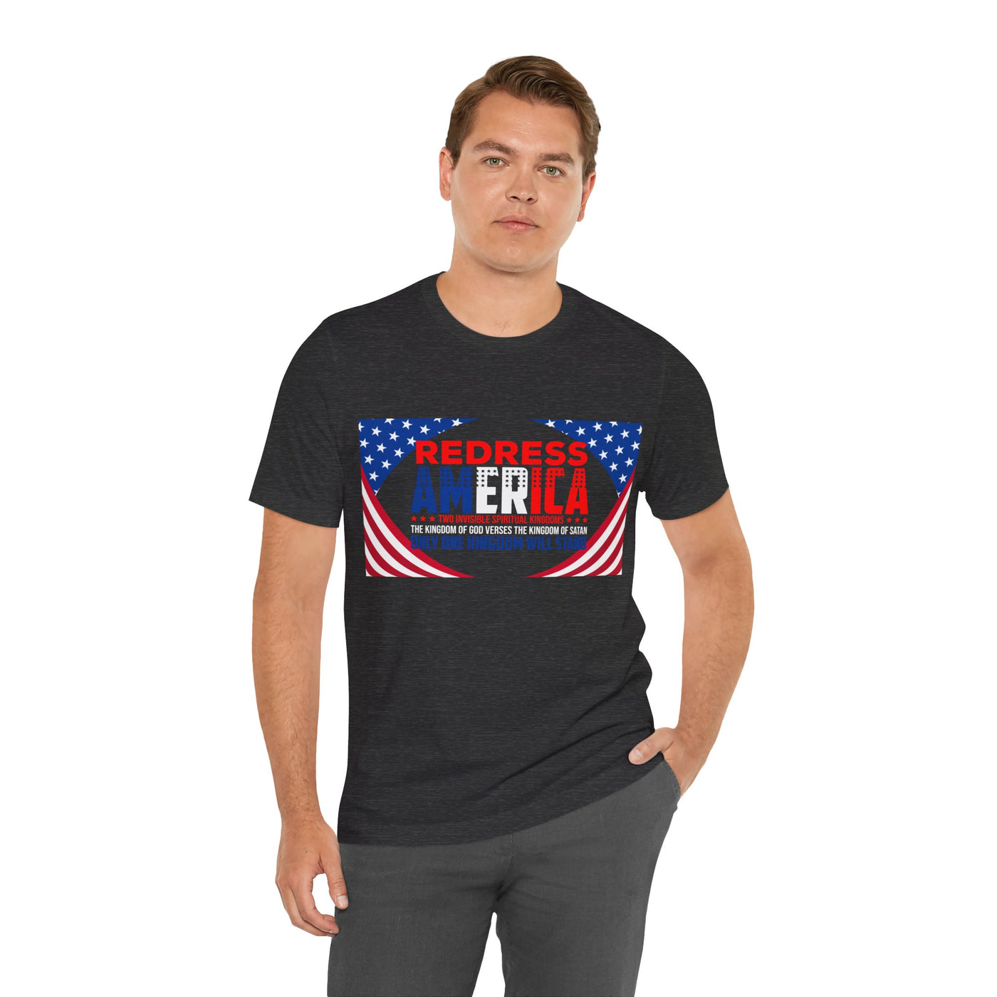 Redress America Unisex Jersey Short Sleeve Tee, American Flags