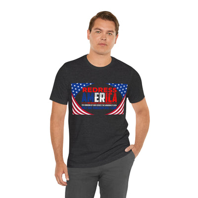 Redress America Unisex Jersey Short Sleeve Tee, American Flags