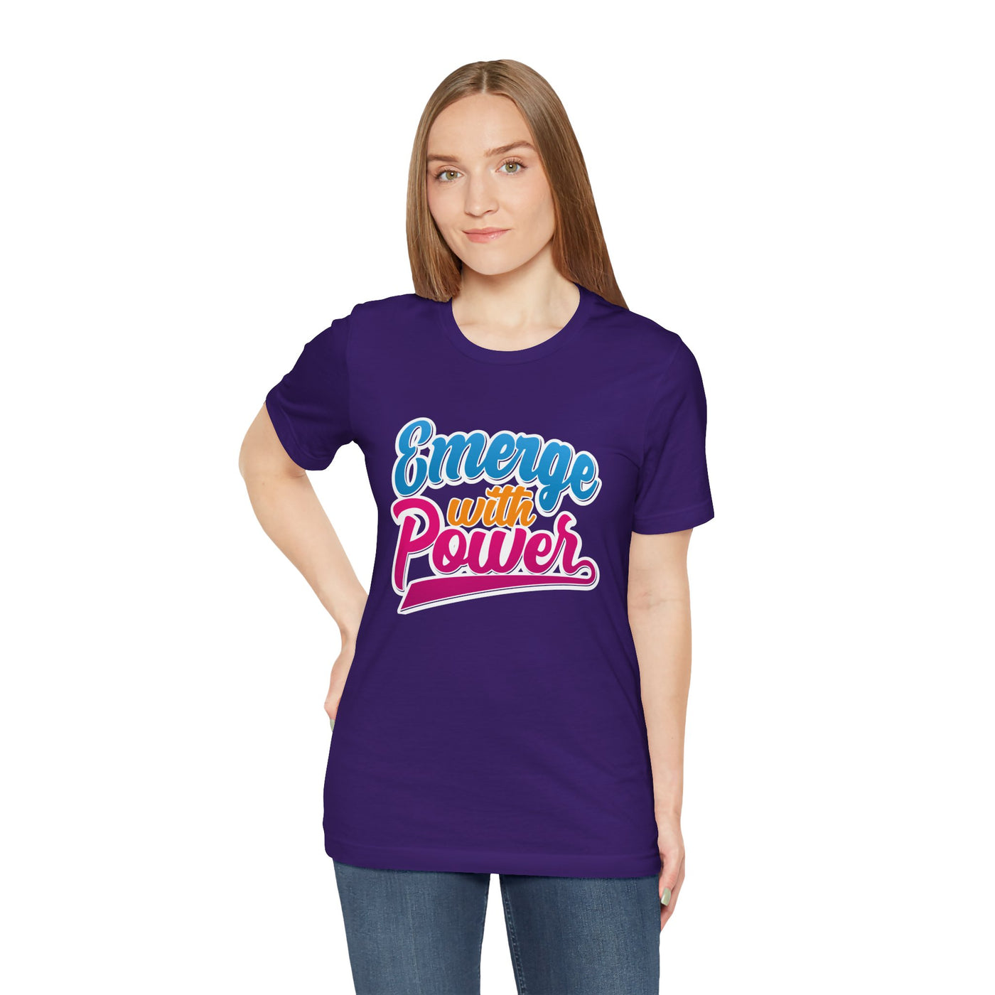 Emerge With Power Unisex Jersey Short Sleeve Tee, Cartoon Design