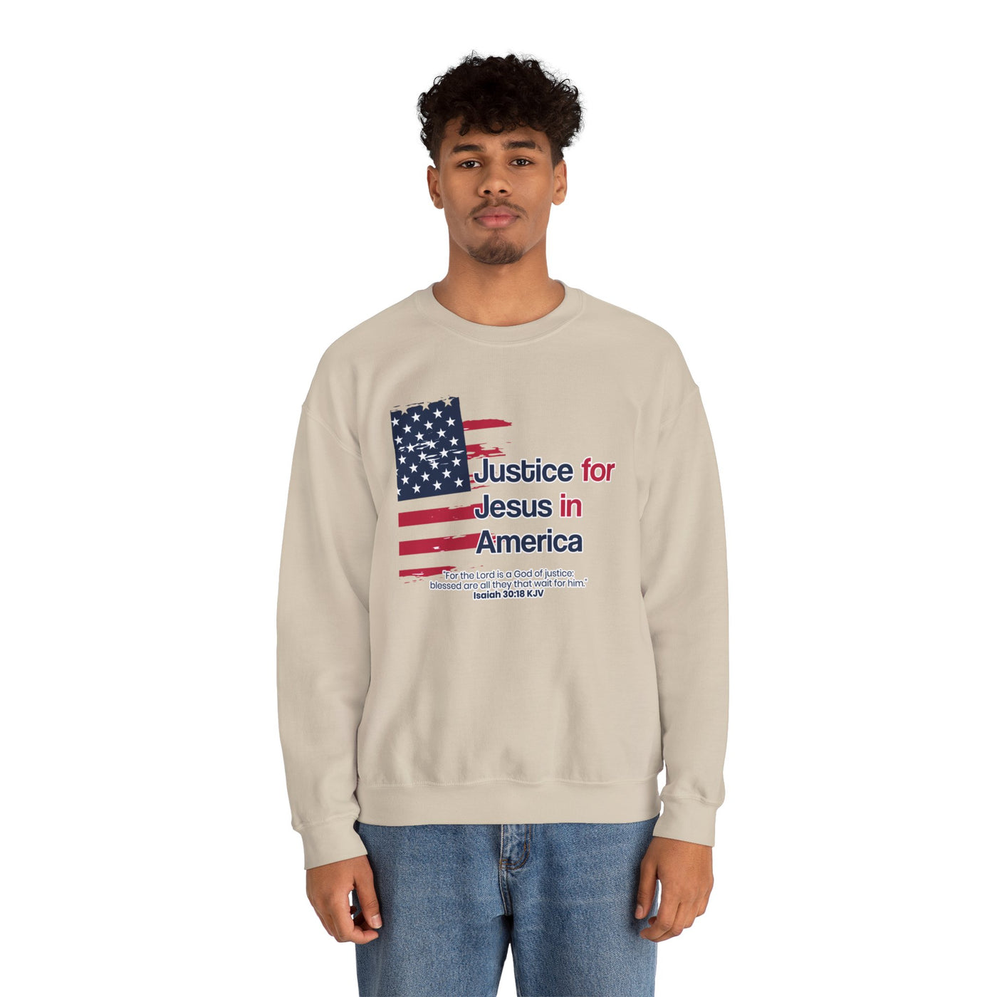 Justice For Jesus In America Unisex Heavy Blend™ Crewneck Sweatshirt