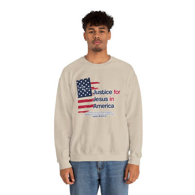 Justice For Jesus In America Unisex Heavy Blend™ Crewneck Sweatshirt