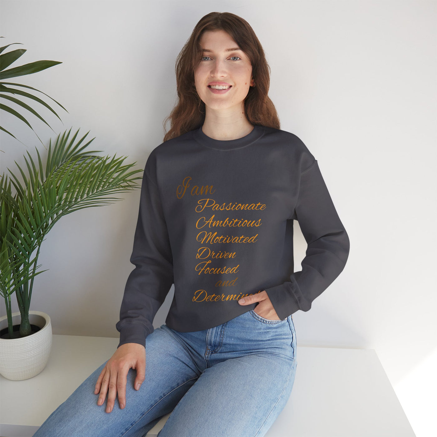 I Am Determined Unisex Heavy Blend™ Crewneck Sweatshirt