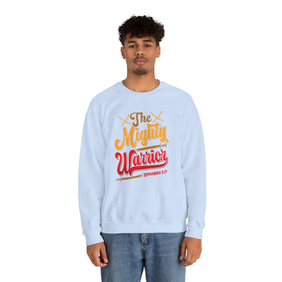 The Mighty Warrior Zephaniah 3:17 Unisex Heavy Blend™ Crewneck Sweatshirt