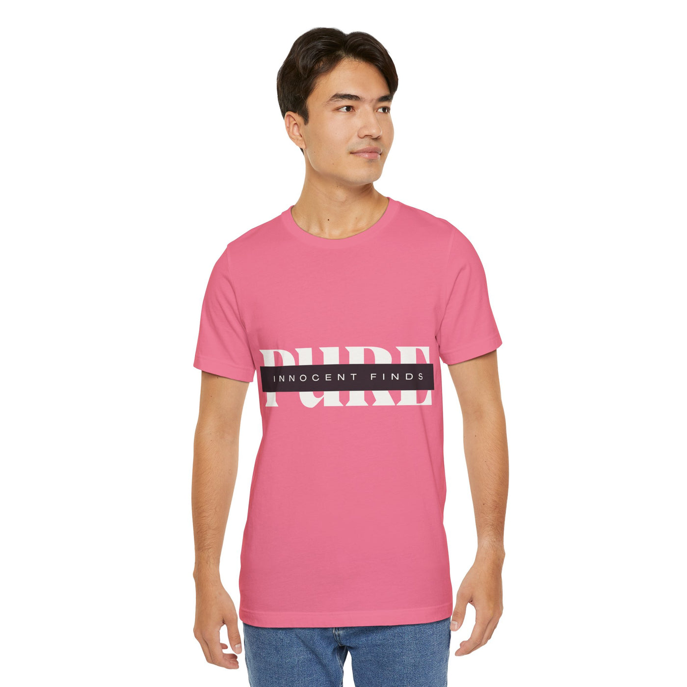 Pure Innocent Finds Unisex Jersey Short Sleeve Tee, White Design