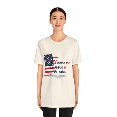 Justice For Jesus In America Unisex Jersey Short Sleeve Tee