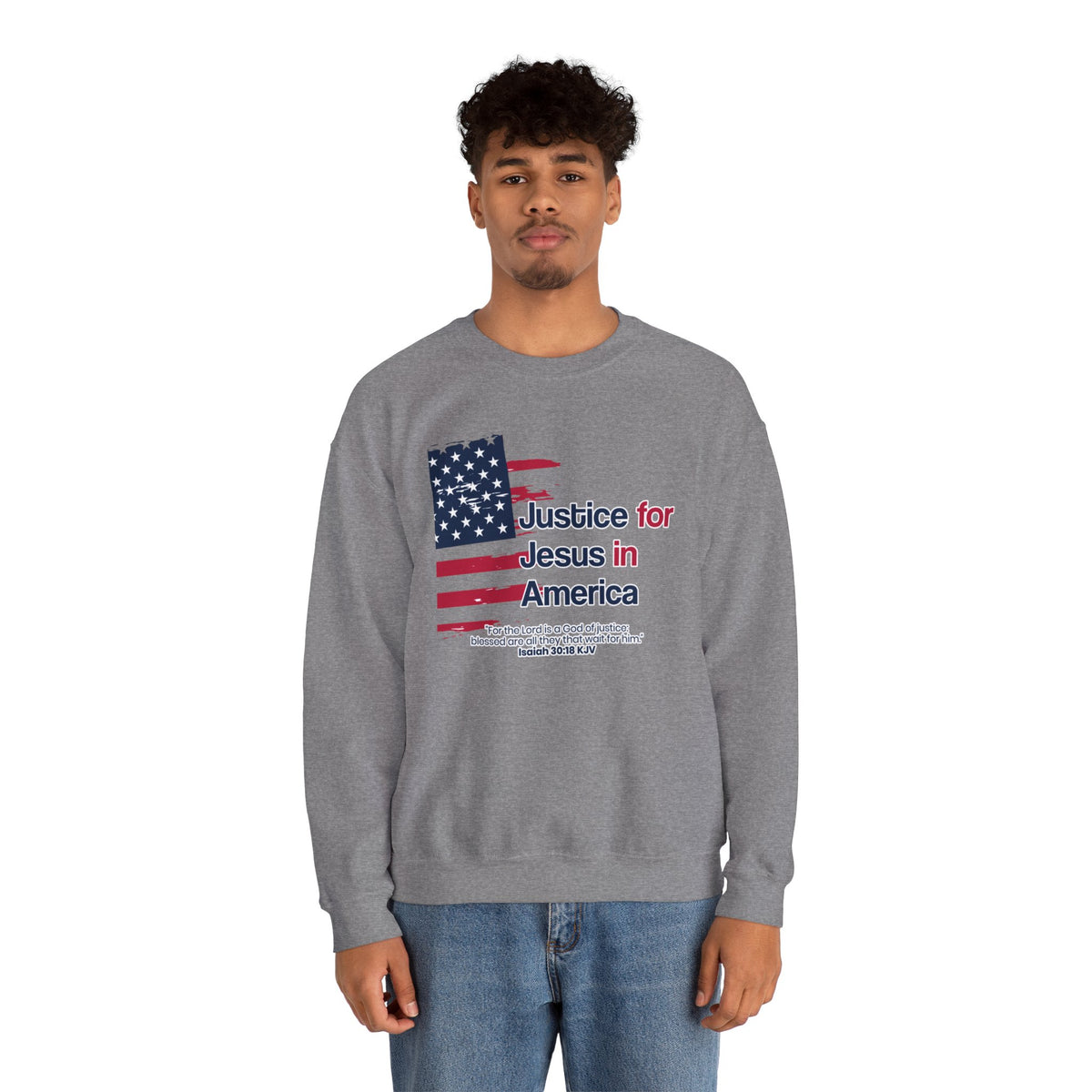 Justice For Jesus In America Unisex Heavy Blend™ Crewneck Sweatshirt
