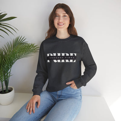 Pure Innocent Finds Unisex Heavy Blend™ Crewneck Sweatshirt, White