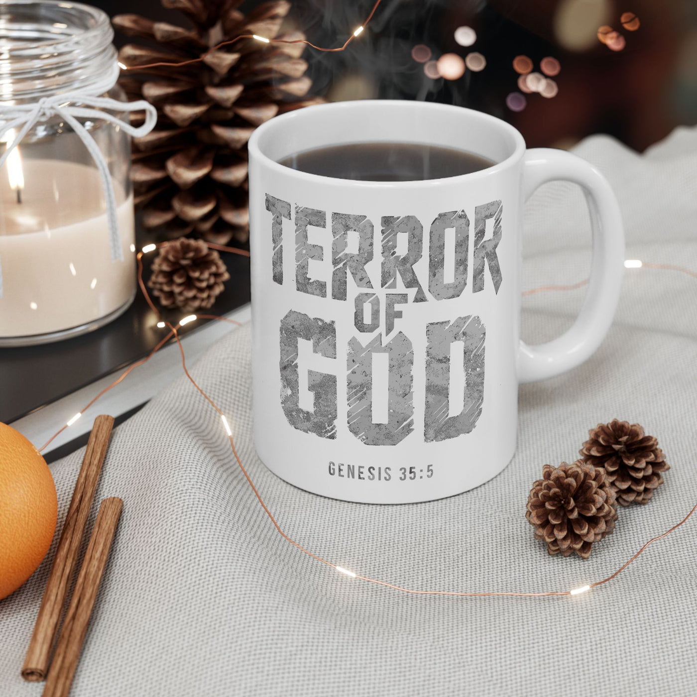 Terror Of God Genesis 35:5 Ceramic Mug, (11oz, 15oz)
