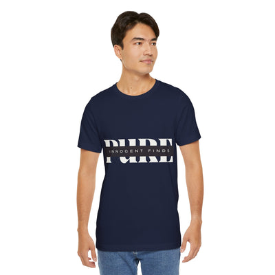 Pure Innocent Finds Unisex Jersey Short Sleeve Tee, White Design