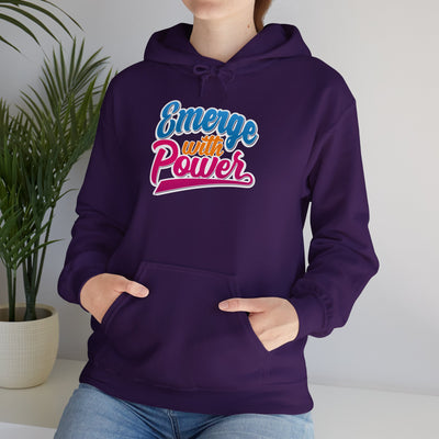 Emerge With Power Cartoon Design Unisex Heavy Blend™ Hooded Sweatshirt