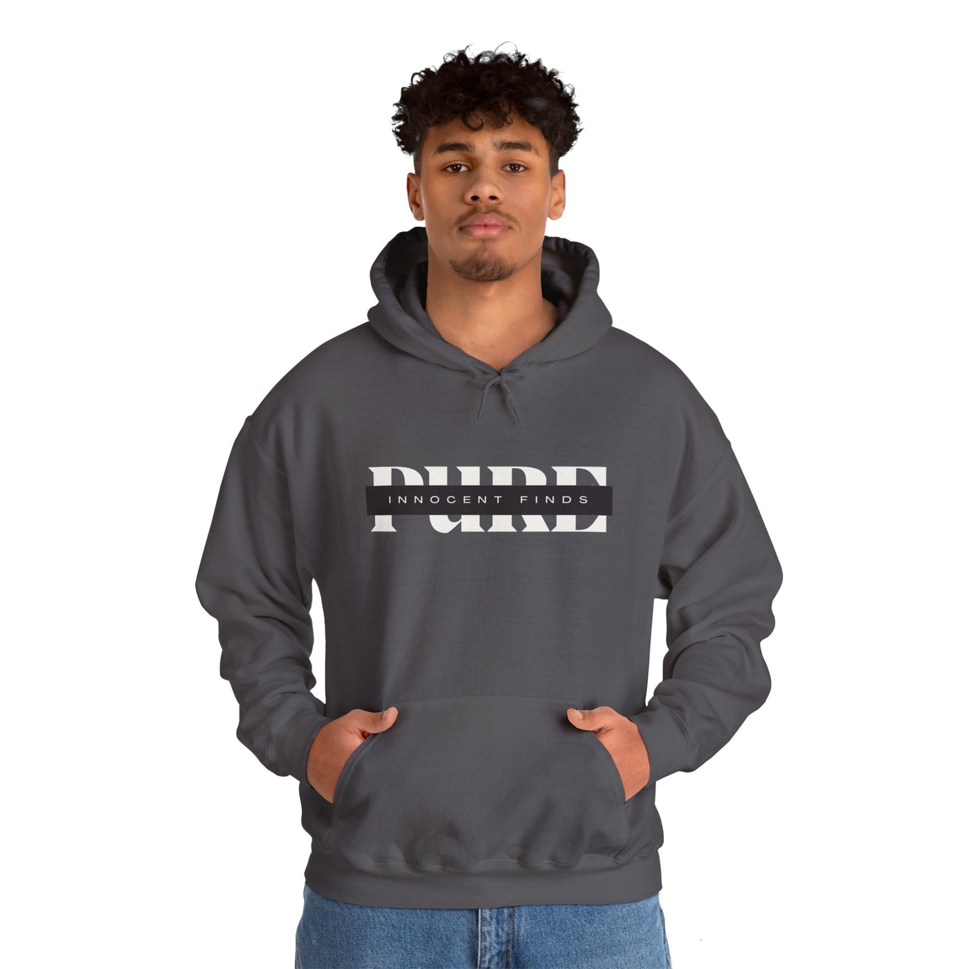 Pure Innocent Finds Unisex Heavy Blend™ Hooded Sweatshirt, white