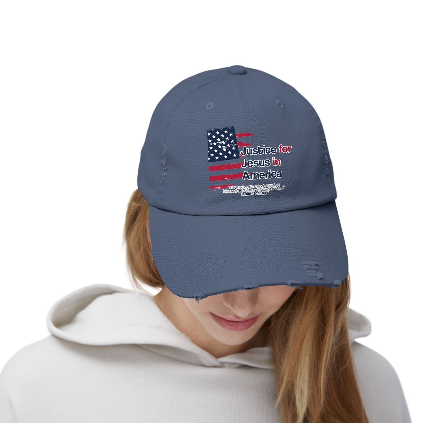 Justice For Jesus In America Unisex Distressed Cap