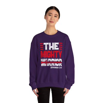 The Mighty Warrior Zephaniah 3:17 Unisex Heavy Blend™ Crewneck Sweatshirt