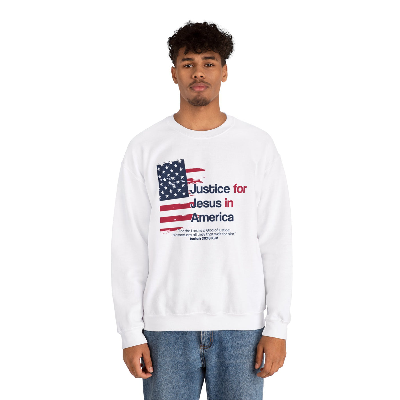 Justice For Jesus In America Unisex Heavy Blend™ Crewneck Sweatshirt