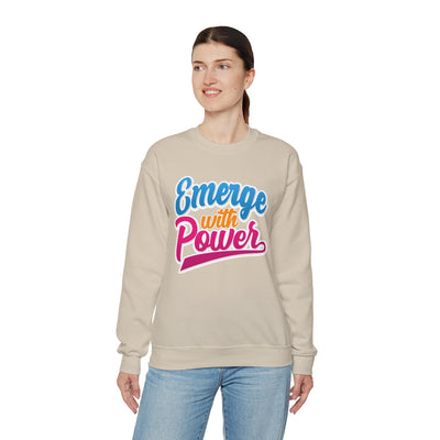 Emerge With Power Cartoon Design Unisex Heavy Blend™ Crewneck Sweatshirt