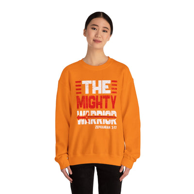 The Mighty Warrior Zephaniah 3:17 Unisex Heavy Blend™ Crewneck Sweatshirt