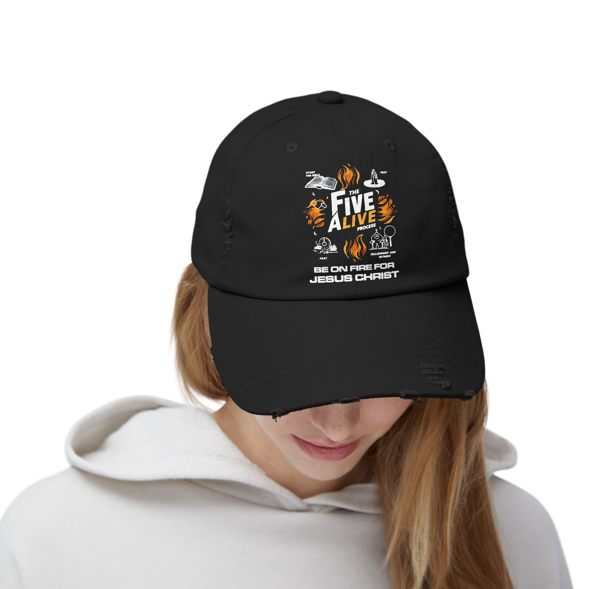 The Five Alive Process Unisex Distressed Cap