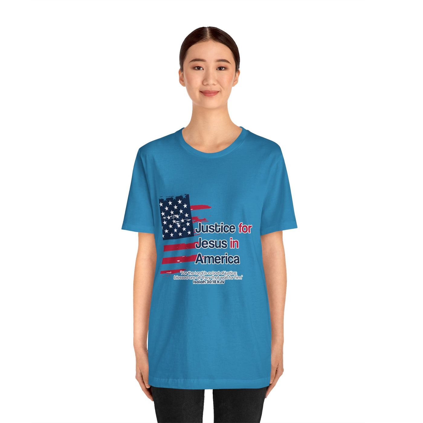 Justice For Jesus In America Unisex Jersey Short Sleeve Tee