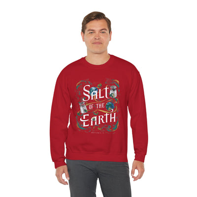 Salt Of The Earth Matthew 5:13 Unisex Heavy Blend™ Crewneck Sweatshirt, Abstract Design