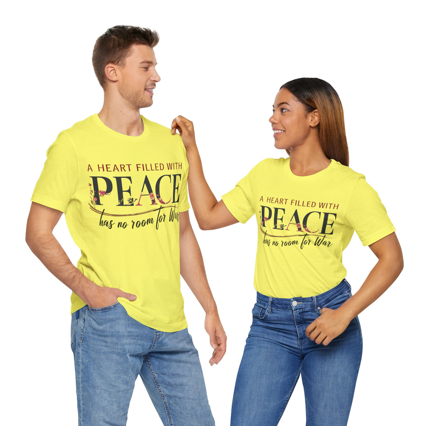 A Heart Filled With Peace Unisex Jersey Short Sleeve Tee