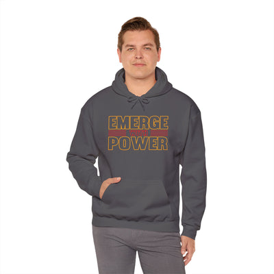 Emerge With Power Unisex Heavy Blend™ Hooded Sweatshirt, Block Design