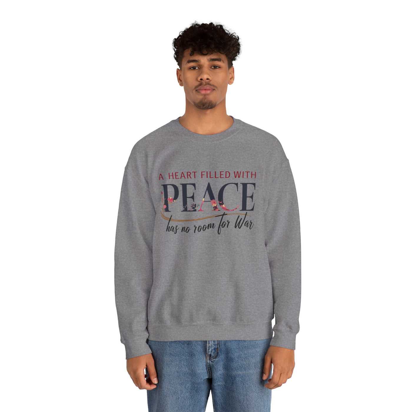 A Heart Filled With Peace Unisex Heavy Blend™ Crewneck Sweatshirt