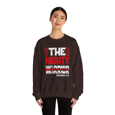 The Mighty Warrior Zephaniah 3:17 Unisex Heavy Blend™ Crewneck Sweatshirt
