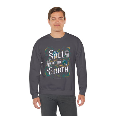 Salt Of The Earth Matthew 5:13 Unisex Heavy Blend™ Crewneck Sweatshirt, Abstract Design