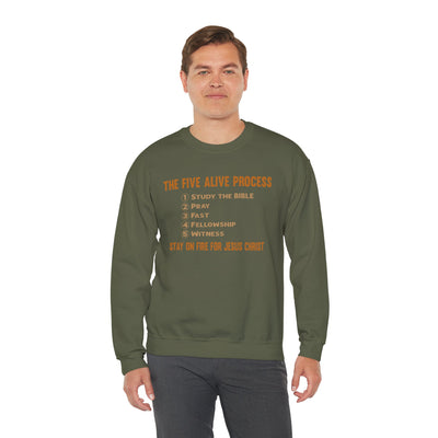 The Five Alive Process Text Based Unisex Heavy Blend™ Crewneck Sweatshirt,
