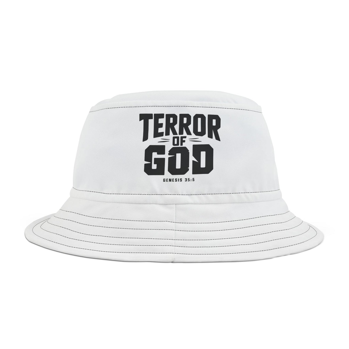 Terror Of God Genesis 33:5 Unisex Bucket Hat, black Design