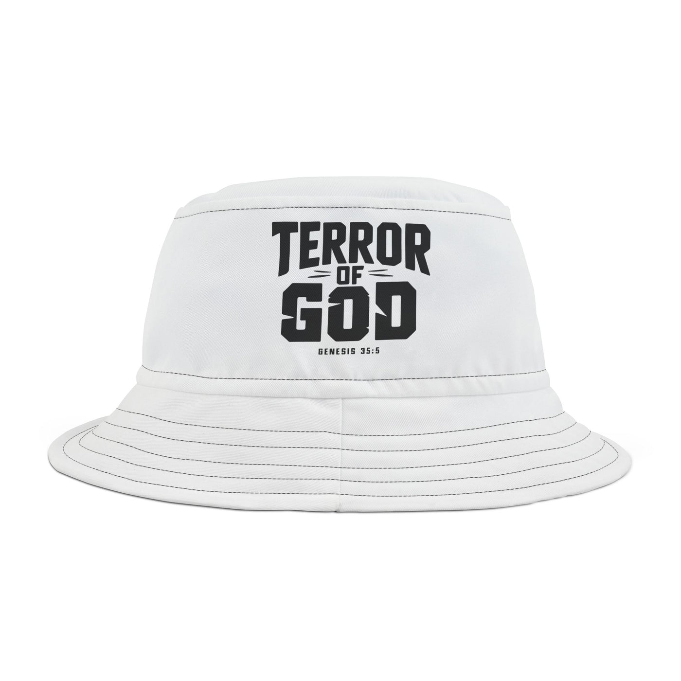 Terror Of God Genesis 33:5 Unisex Bucket Hat, black Design