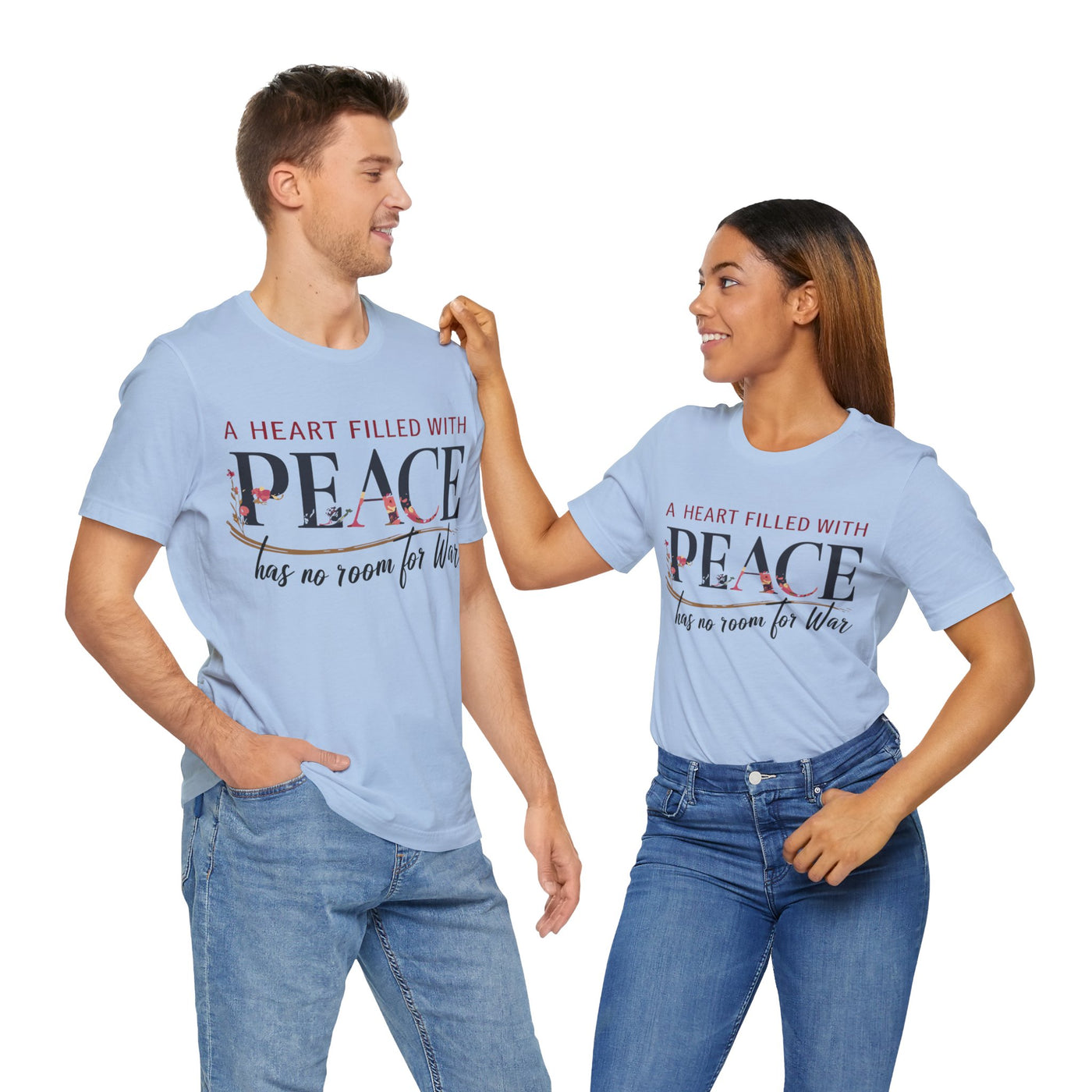 A Heart Filled With Peace Unisex Jersey Short Sleeve Tee
