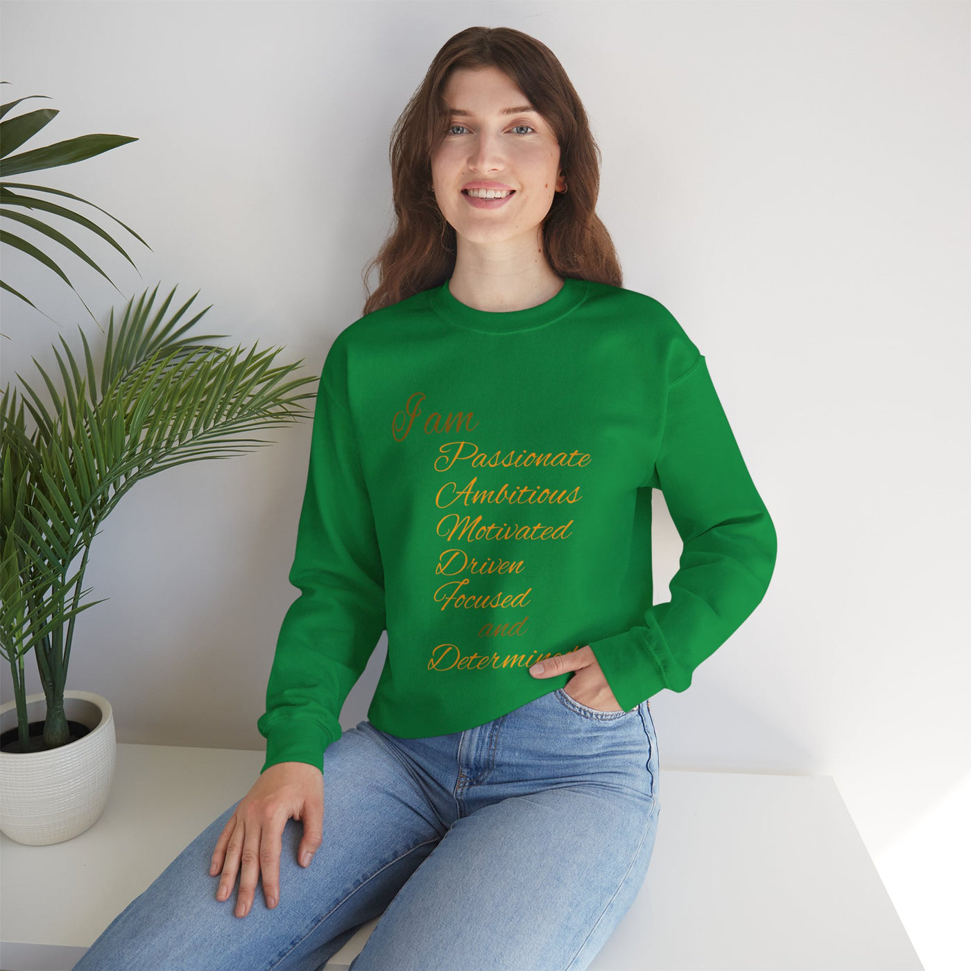 I Am Determined Unisex Heavy Blend™ Crewneck Sweatshirt