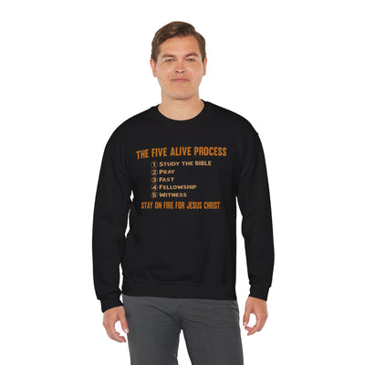 The Five Alive Process Text Based Unisex Heavy Blend™ Crewneck Sweatshirt,