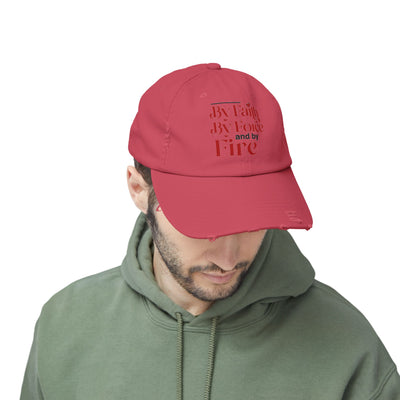 By Faith By Force And By Fire Unisex Distressed Cap, Mixed Design