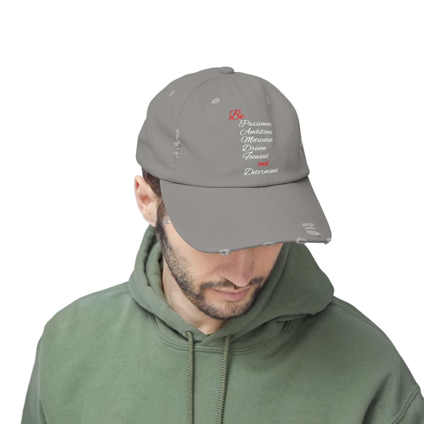Be Determined Unisex Distressed Cap