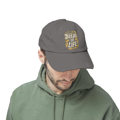 Bread Of Life Unisex Distressed Cap, Aesthetic Design