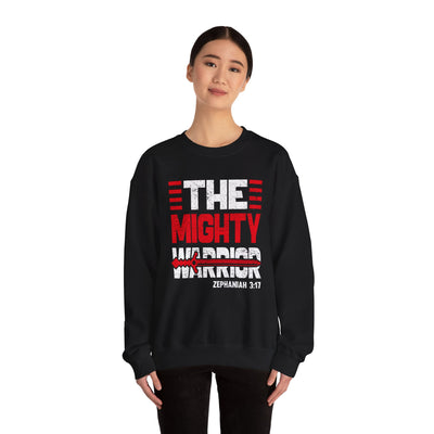 The Mighty Warrior Zephaniah 3:17 Unisex Heavy Blend™ Crewneck Sweatshirt