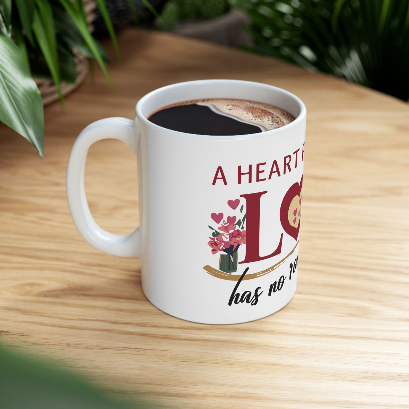 A Heart Filled With Love Ceramic Mug, (11oz, 15oz)