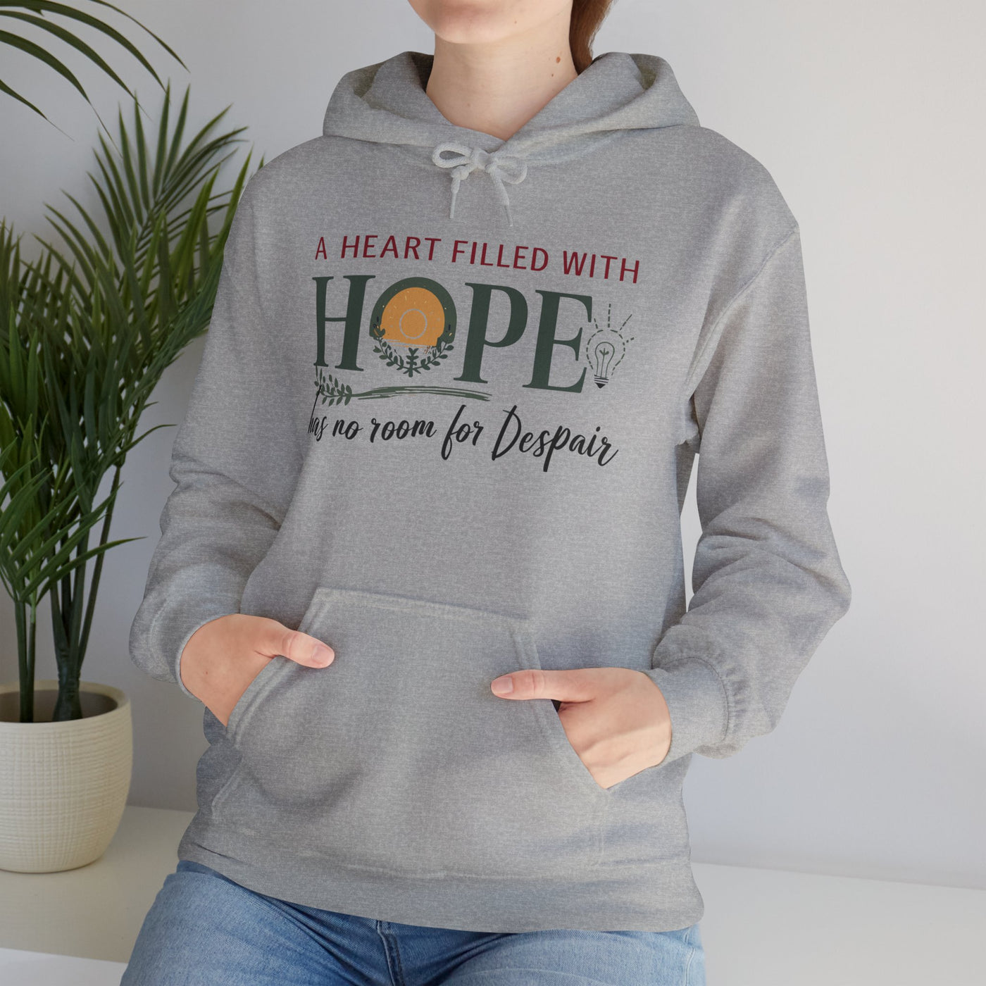 A Heart Filled With Hope Unisex Heavy Blend™ Hooded Sweatshirt