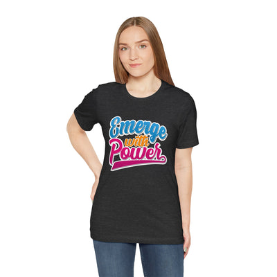 Emerge With Power Unisex Jersey Short Sleeve Tee, Cartoon Design