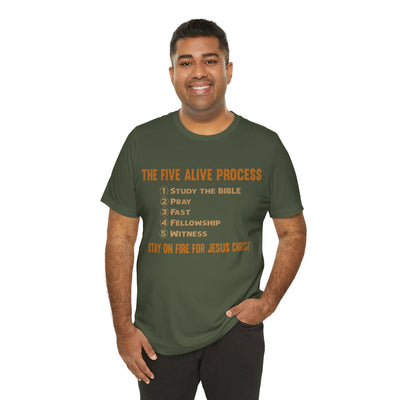 Five Alive Process Text Based Unisex Jersey Short Sleeve Tee