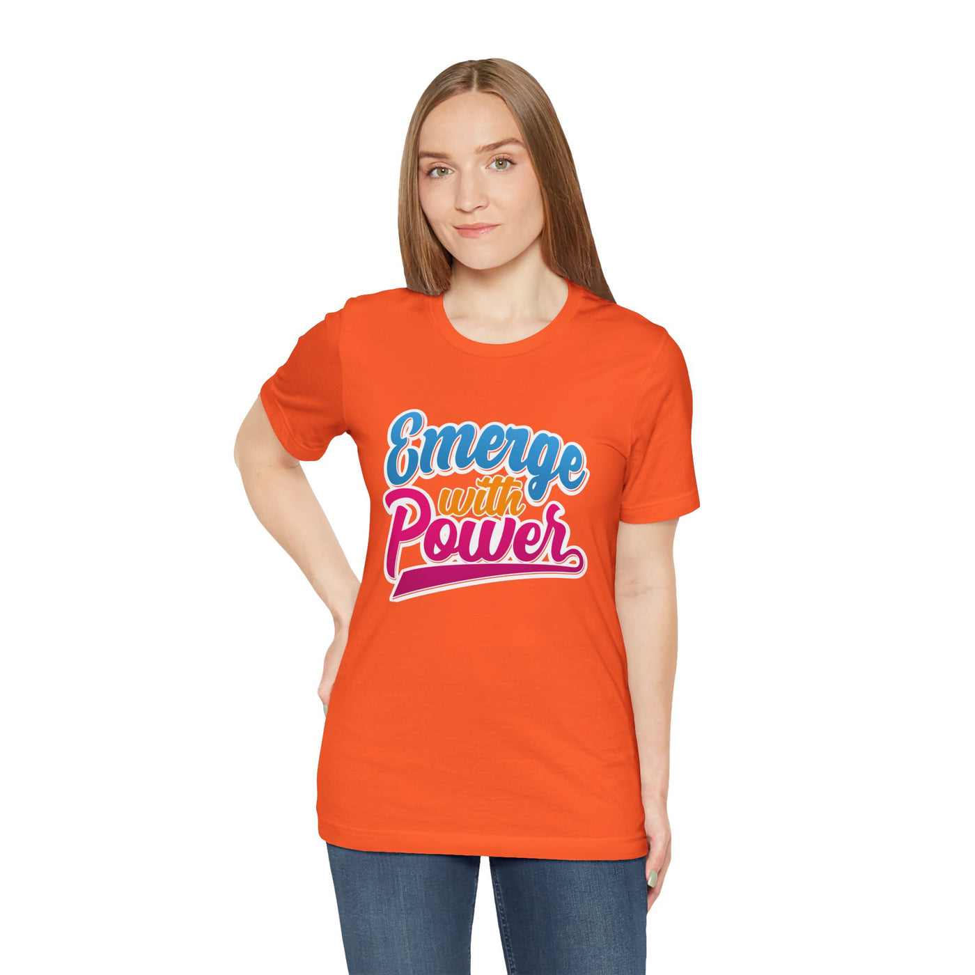 Emerge With Power Unisex Jersey Short Sleeve Tee, Cartoon Design