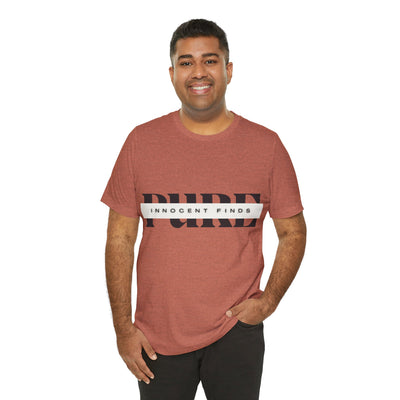 Pure Innocent Finds Unisex Jersey Short Sleeve Tee, Black Design
